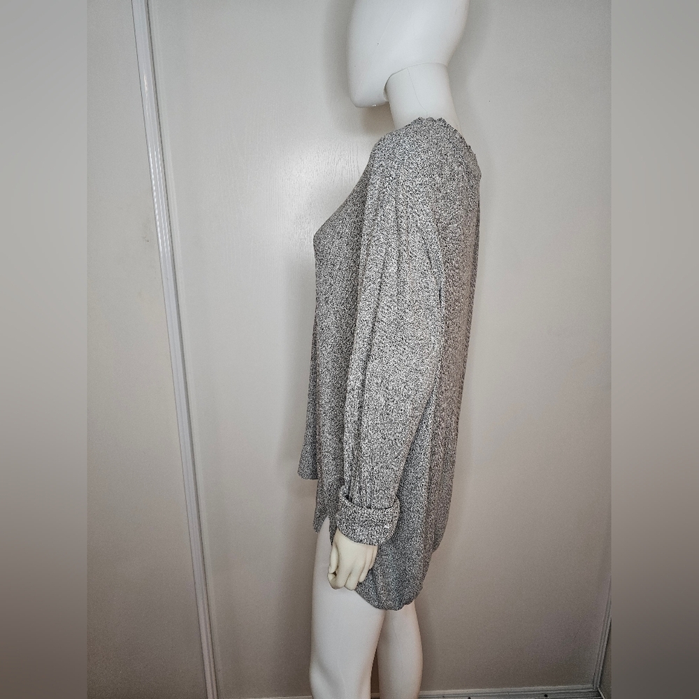 Chance Or Fate Oversized Mockneck Tunic Sweater Knit Gray Pullover Size Small - Picture 4 of 14